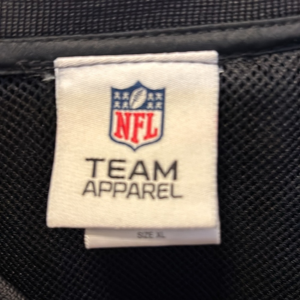 New Orleans Saints NFL Team V Neck Shirt Jacket w Pockets Black Gold Men’s Sz XL - Picture 6 of 9